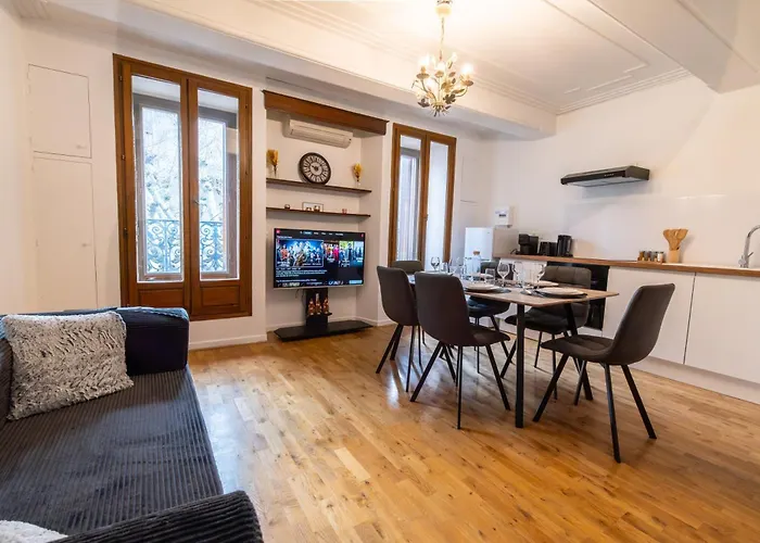 Apartment Art Deco Et Vue Gassendi King Size Clim *